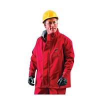 Ansell Edmont 66-660-3X Ansell 3X Red 30" Sawyer-Tower CPC Polyester Trilaminate Gore Chemical Protection Jacket